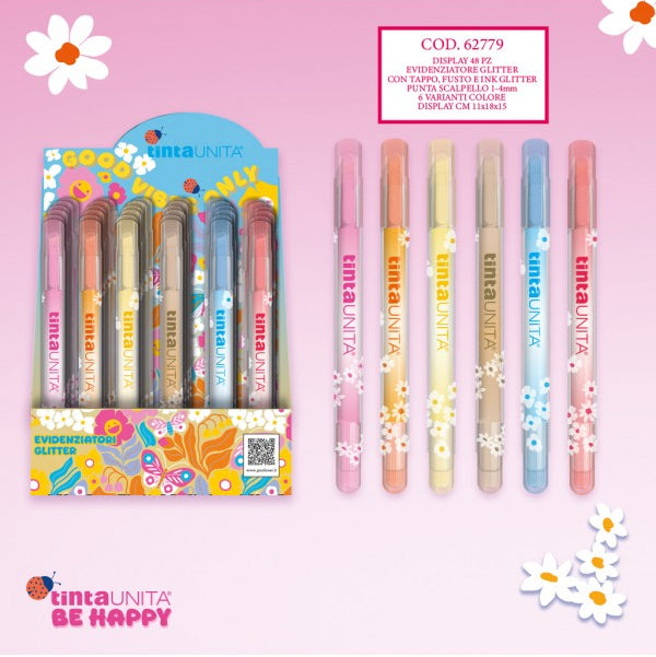 Evidenziatore Glitter Total Glitter – Tinta Unita Be Happy