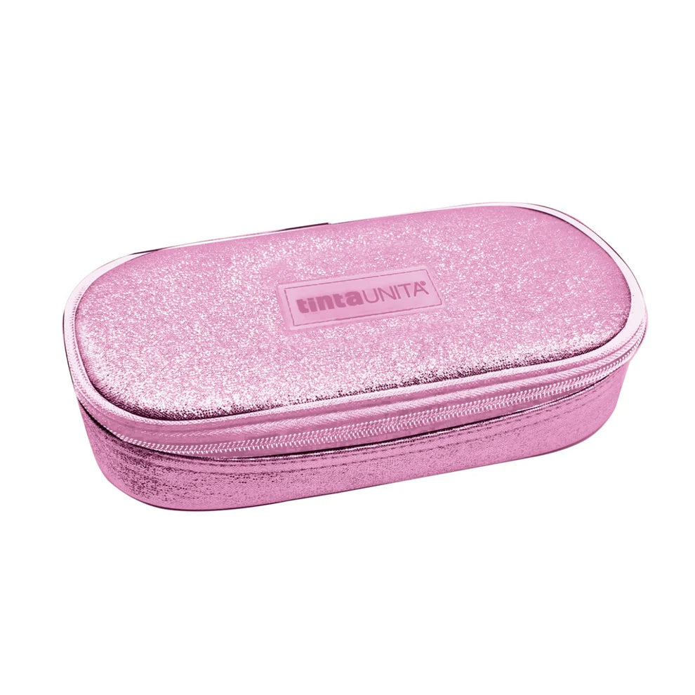 Astuccio Ovale Tinta Unita Glamour – Glitter & Gradient rosa