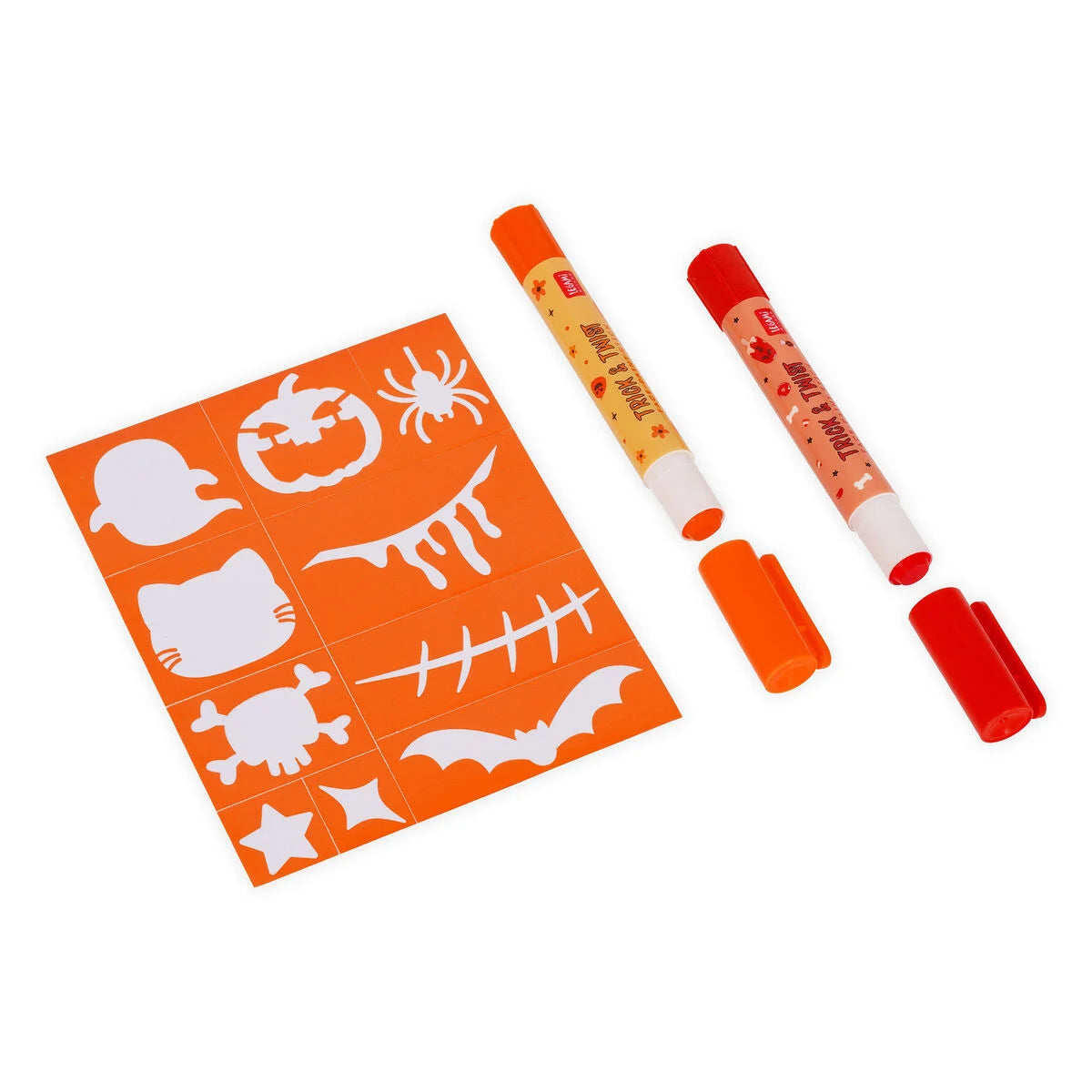 Legami Halloween Set 6 Trucchi Viso in Stick Trick & Twist – 6 Colori + Stencil