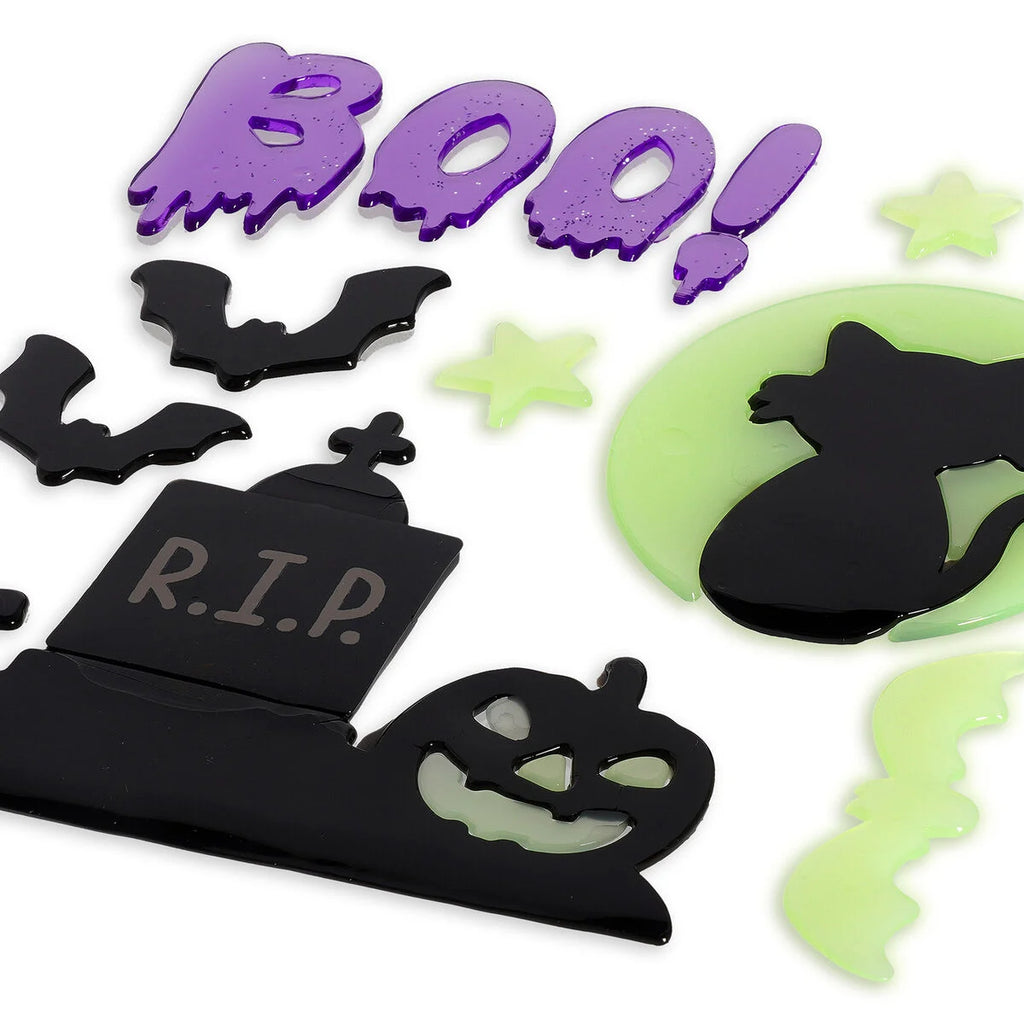 Legami Halloween Set Adesivi Gel Finestra Windo-Glow – 13 Vetrofanie Gatto Nero e Pipistrelli