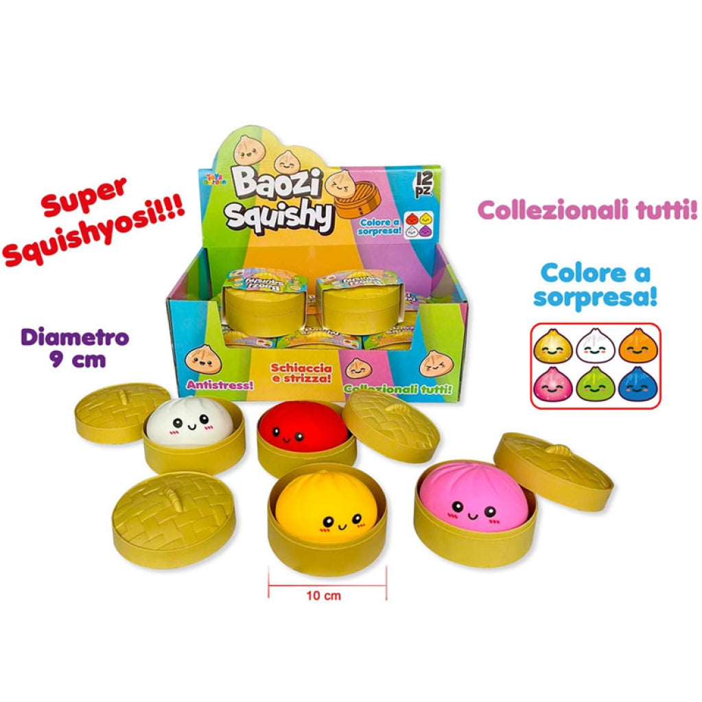 Squishy Baozi 9 cm Antistress a raviolo cinese – Colore Casuale