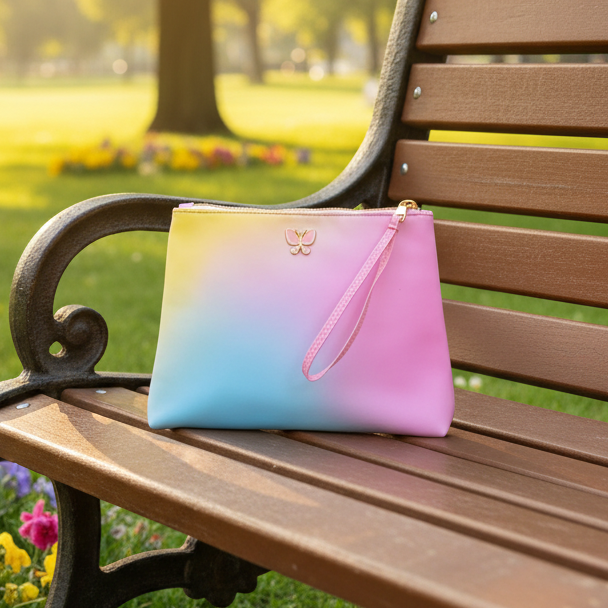 Pouch Gradient con Laccio da Polso – Tinta Unita Be Happy