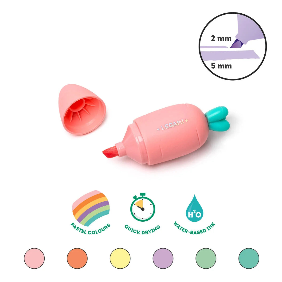 Legami: Set di 6 Mini Evidenziatori - Carrate Team