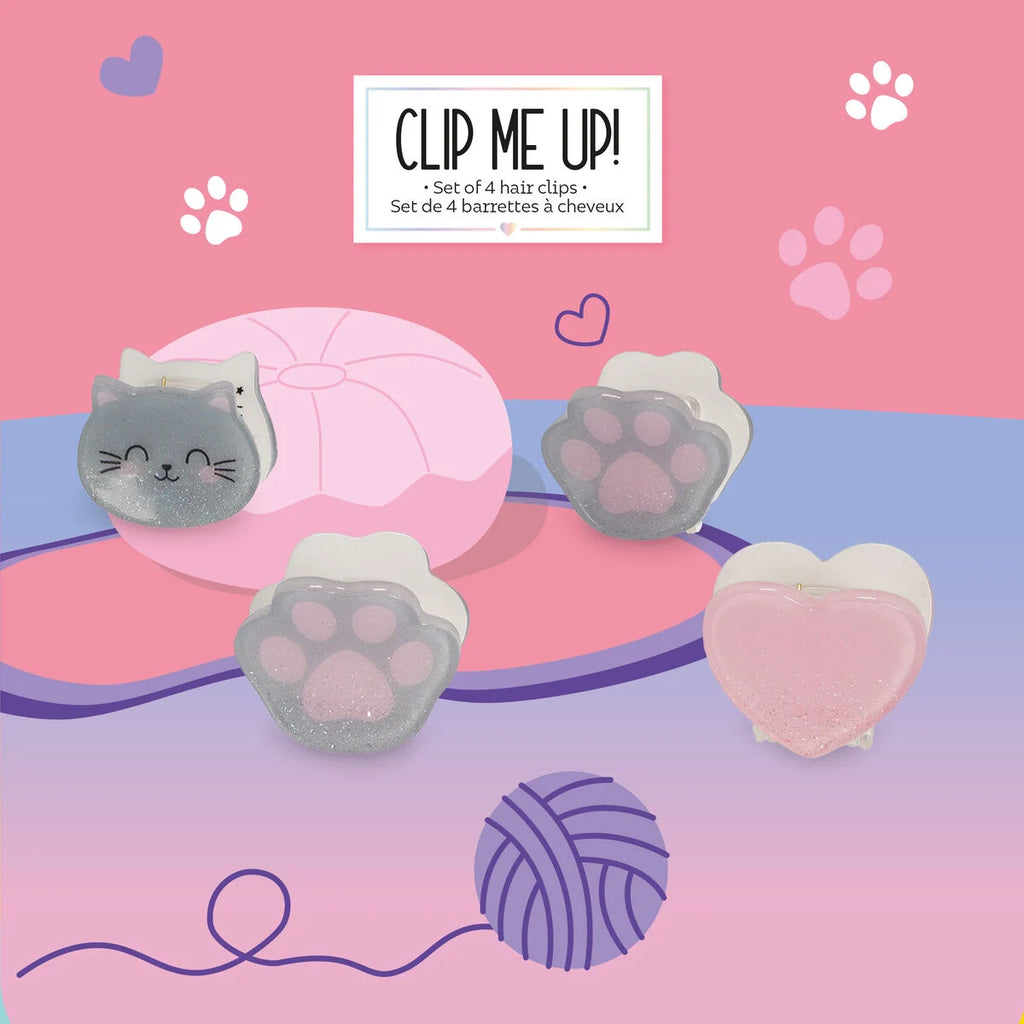 Legami Clip Me Up! Kitty – Set 4 Mini Mollette per Capelli con Glitter