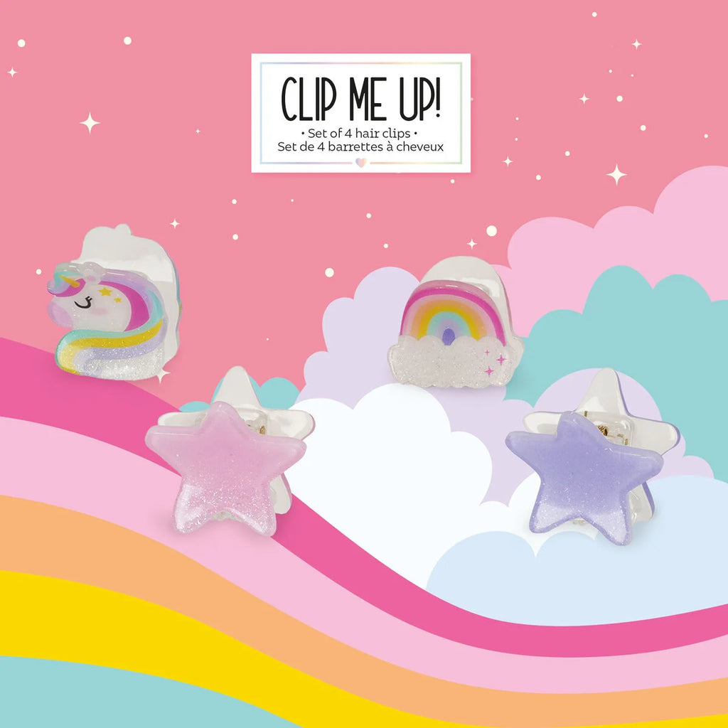 Legami Clip Me Up! Unicorn – Set 4 Mini Mollette per Capelli con Glitter