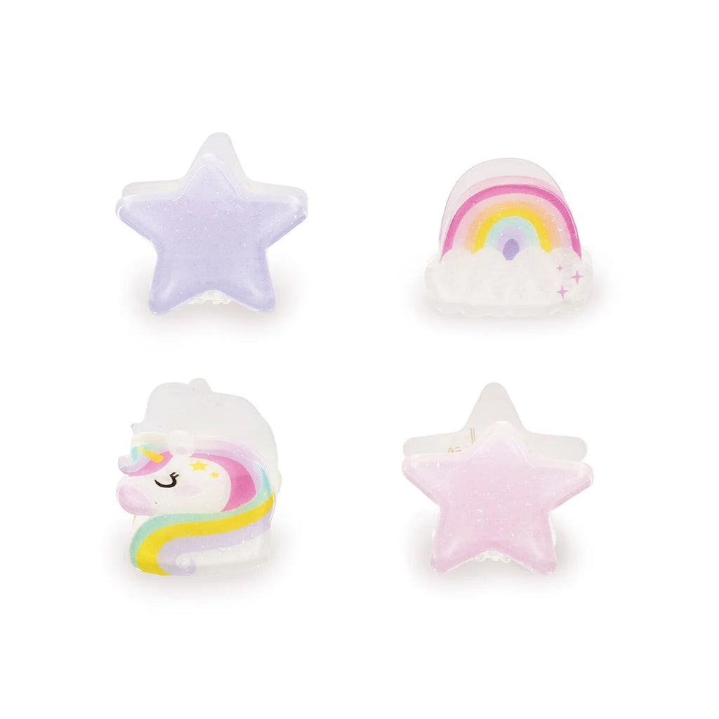 Legami Clip Me Up! Unicorn – Set 4 Mini Mollette per Capelli con Glitter