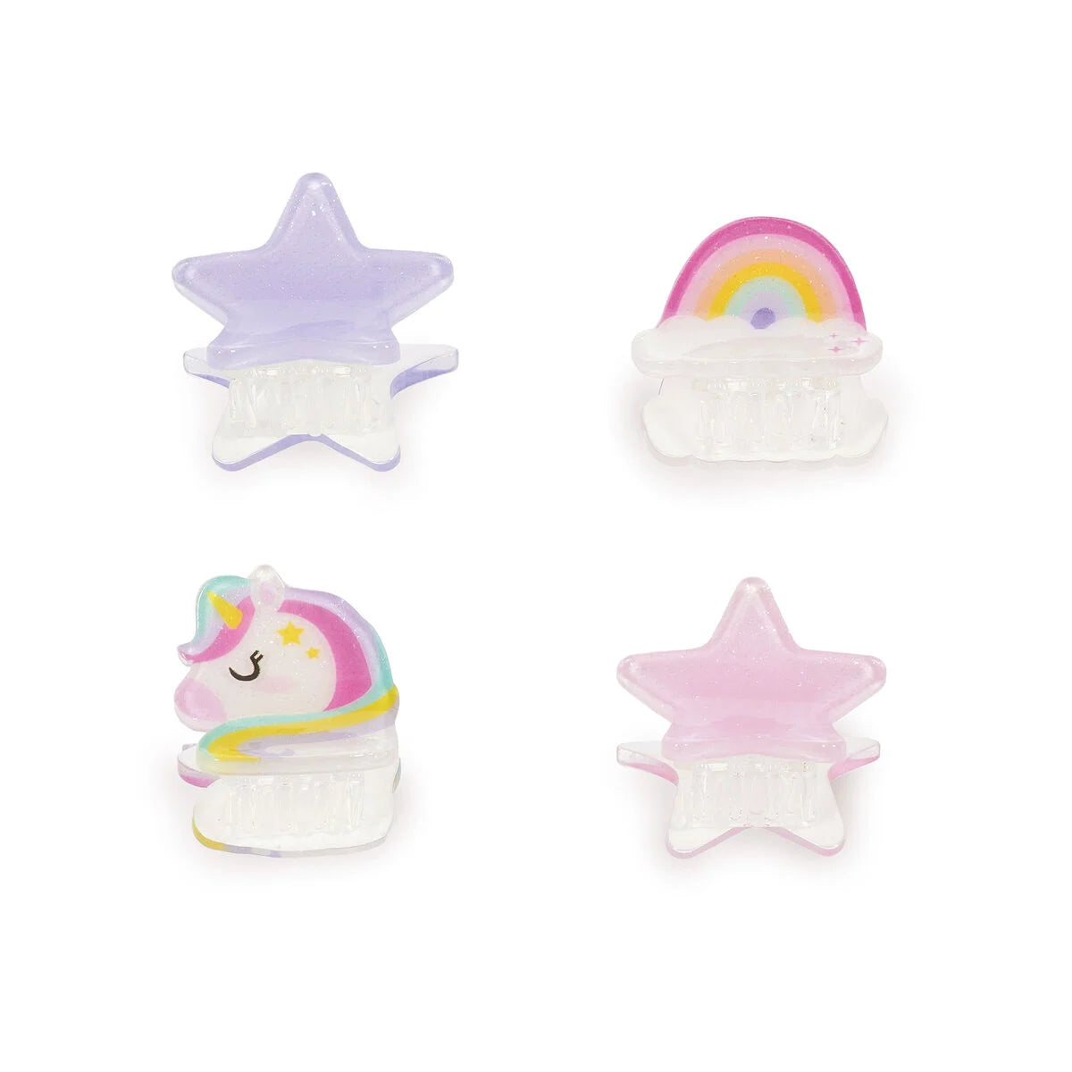 Legami Clip Me Up! Unicorn – Set 4 Mini Mollette per Capelli con Glitter
