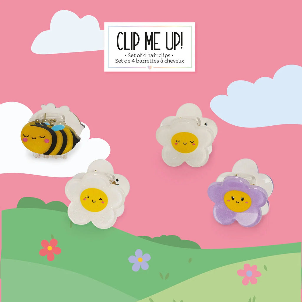 Legami Clip Me Up! Bee – Set 4 Mini Mollette per Capelli con Glitter