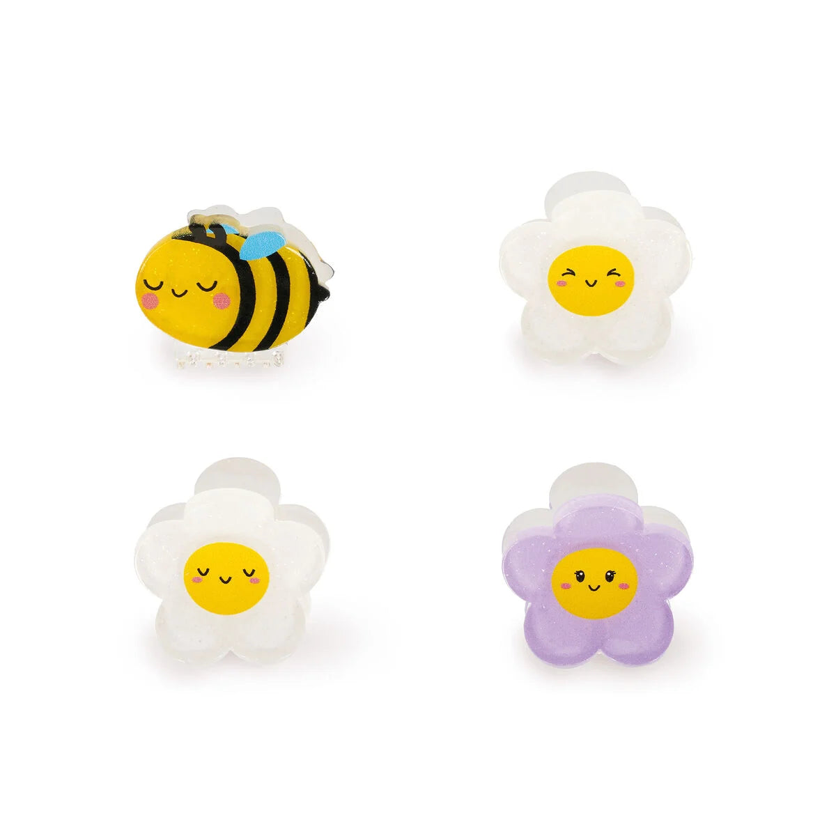 Legami Clip Me Up! Bee – Set 4 Mini Mollette per Capelli con Glitter