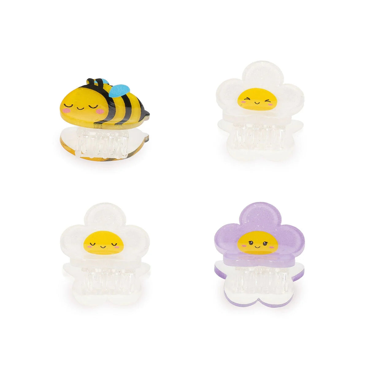 Legami Clip Me Up! Bee – Set 4 Mini Mollette per Capelli con Glitter
