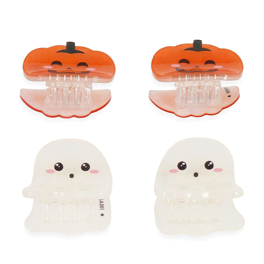 Legami Halloween Set 4 Mini Mollette per Capelli Clip Me Up – Glitter e Fosforescenti