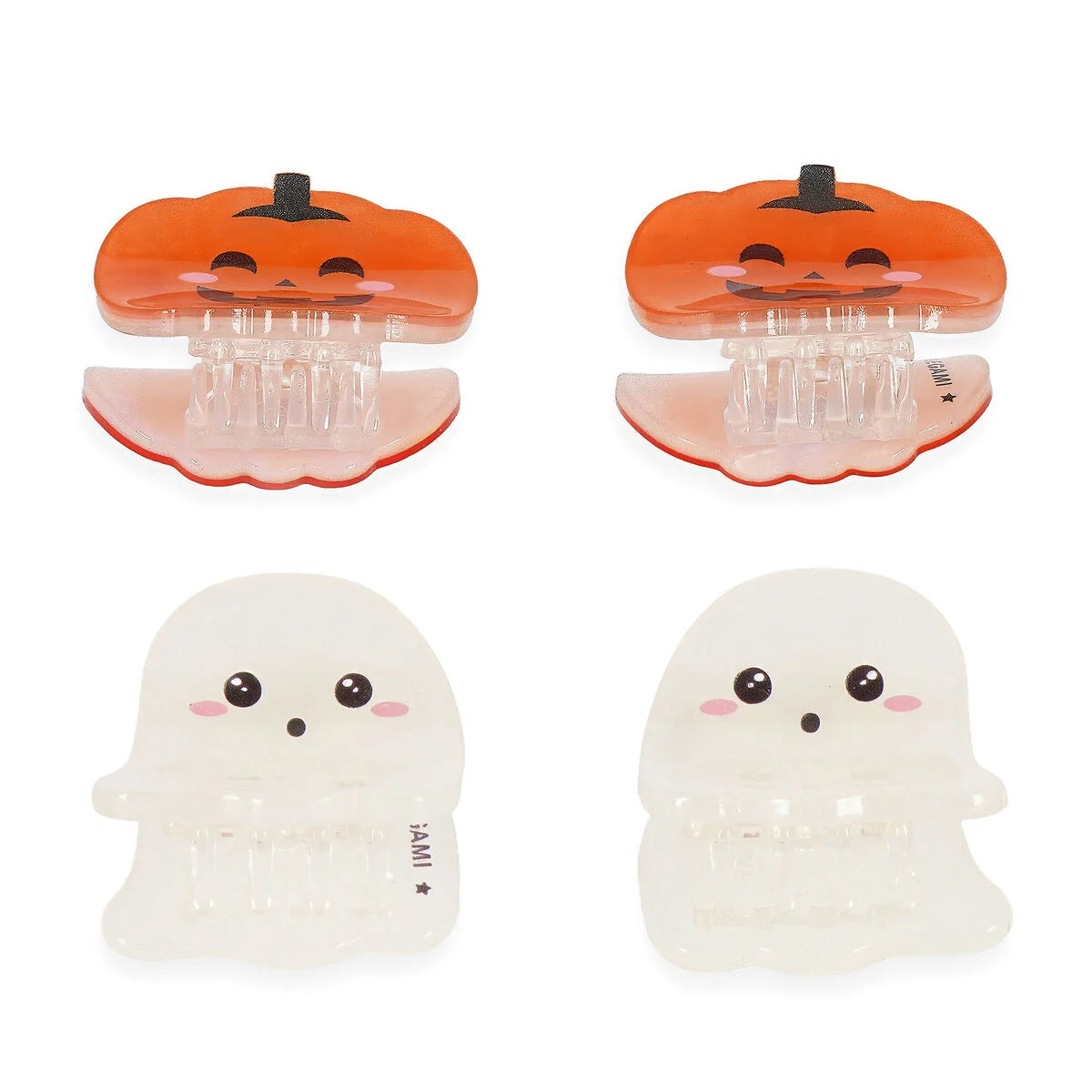 Legami Halloween Set 4 Mini Mollette per Capelli Clip Me Up – Glitter e Fosforescenti