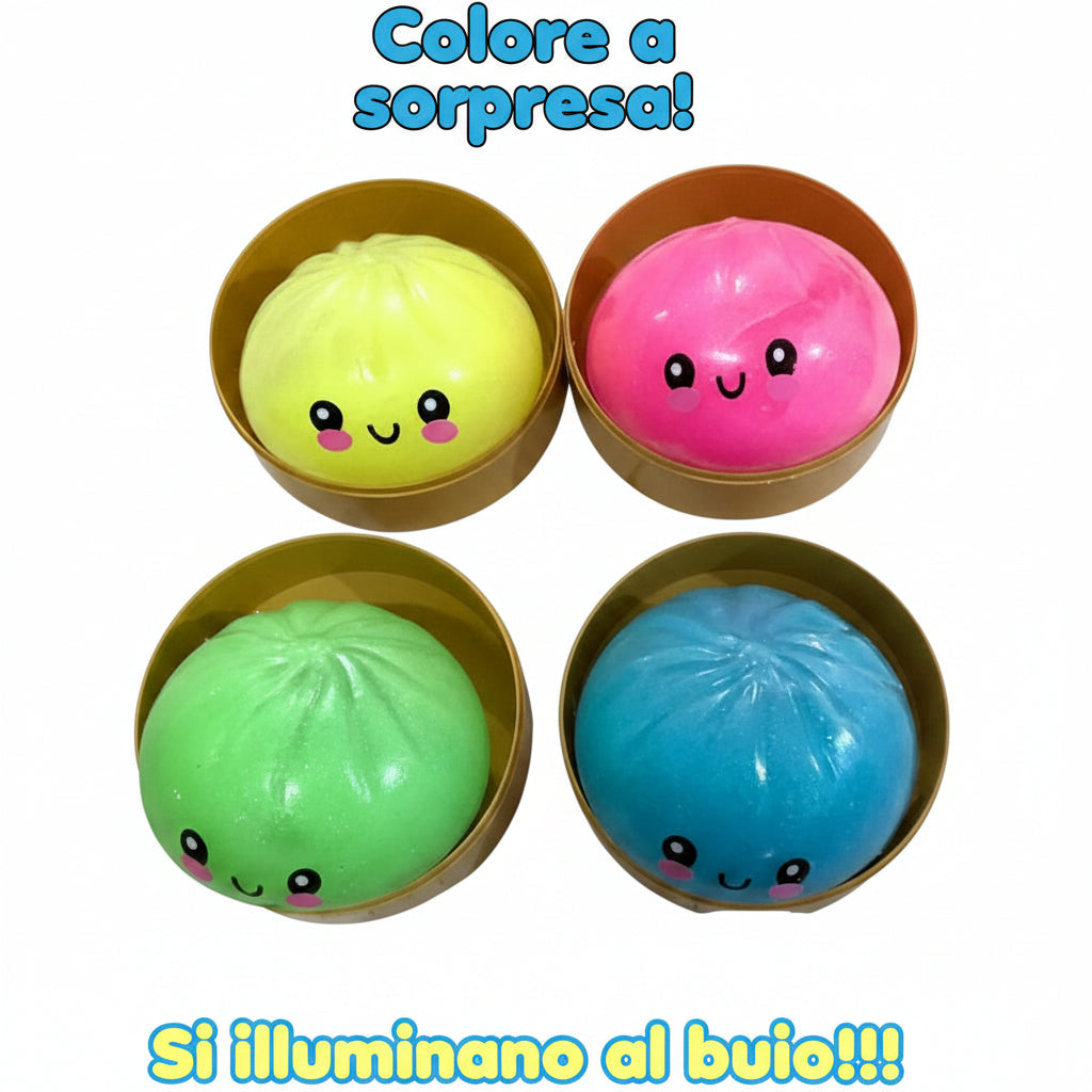 Squishy Baozi Ravioli Cinesi – Glow in the Dark o Psychedelic