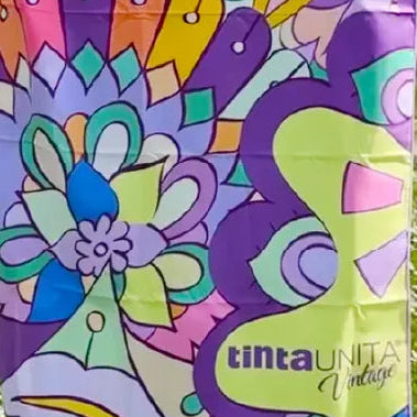 Set Borraccia e Telo Mare Tinta Unita Vintage 2025 – Viola