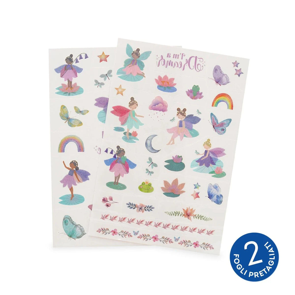Tatuaggi Temporanei Fairy con Glitter – 2 Fogli – Legami