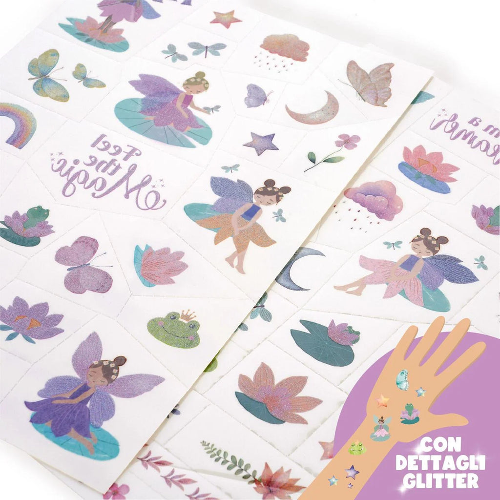 Tatuaggi Temporanei Fairy con Glitter – 2 Fogli – Legami