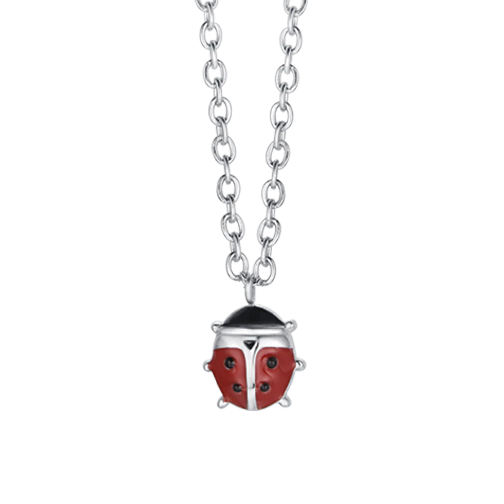 Collana Bambina in Acciaio con Coccinella – Luca Barra Gioielli