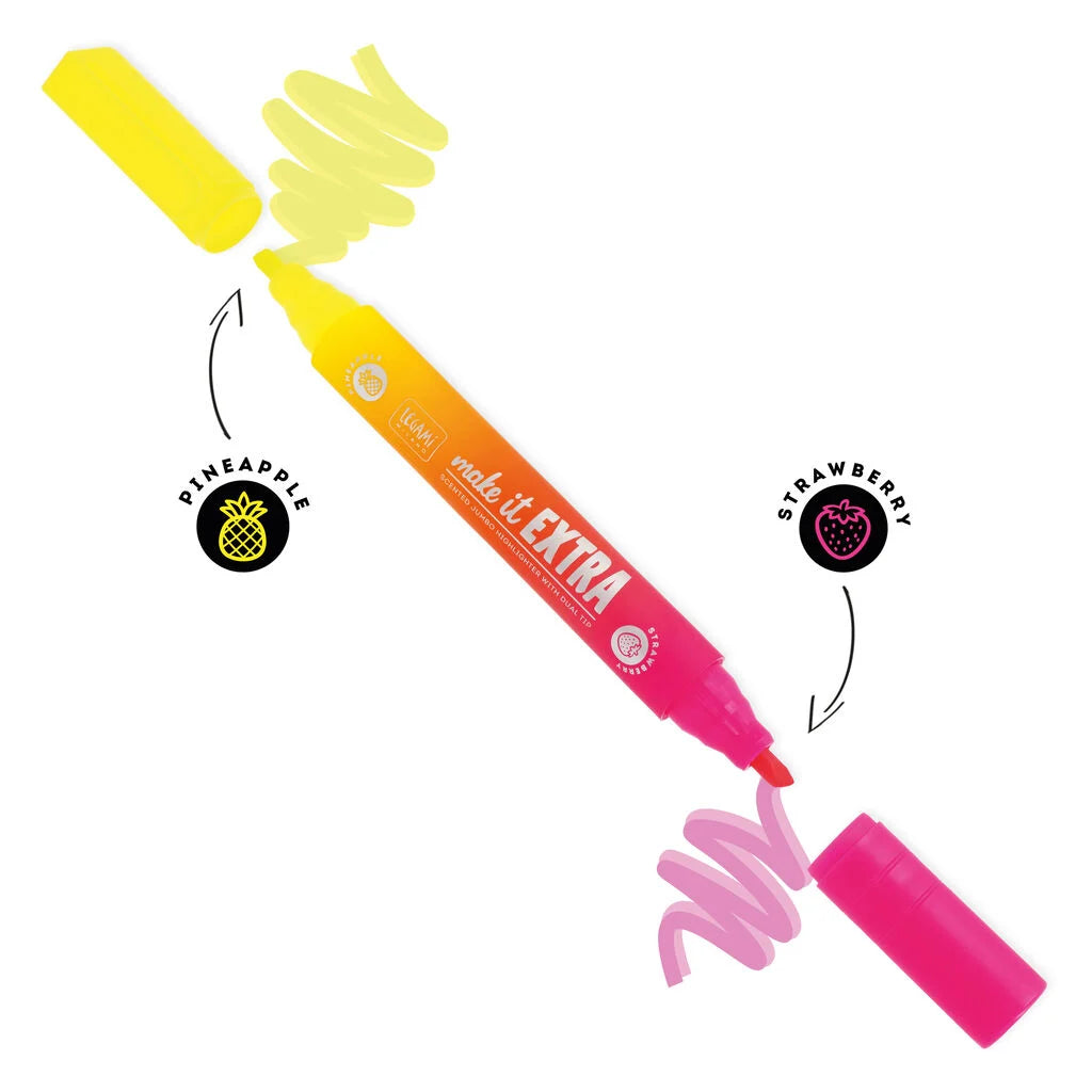 Legami - Evidenziatore Gigante Profumato Make It Extra Giallo/Rosa a Doppia Punta