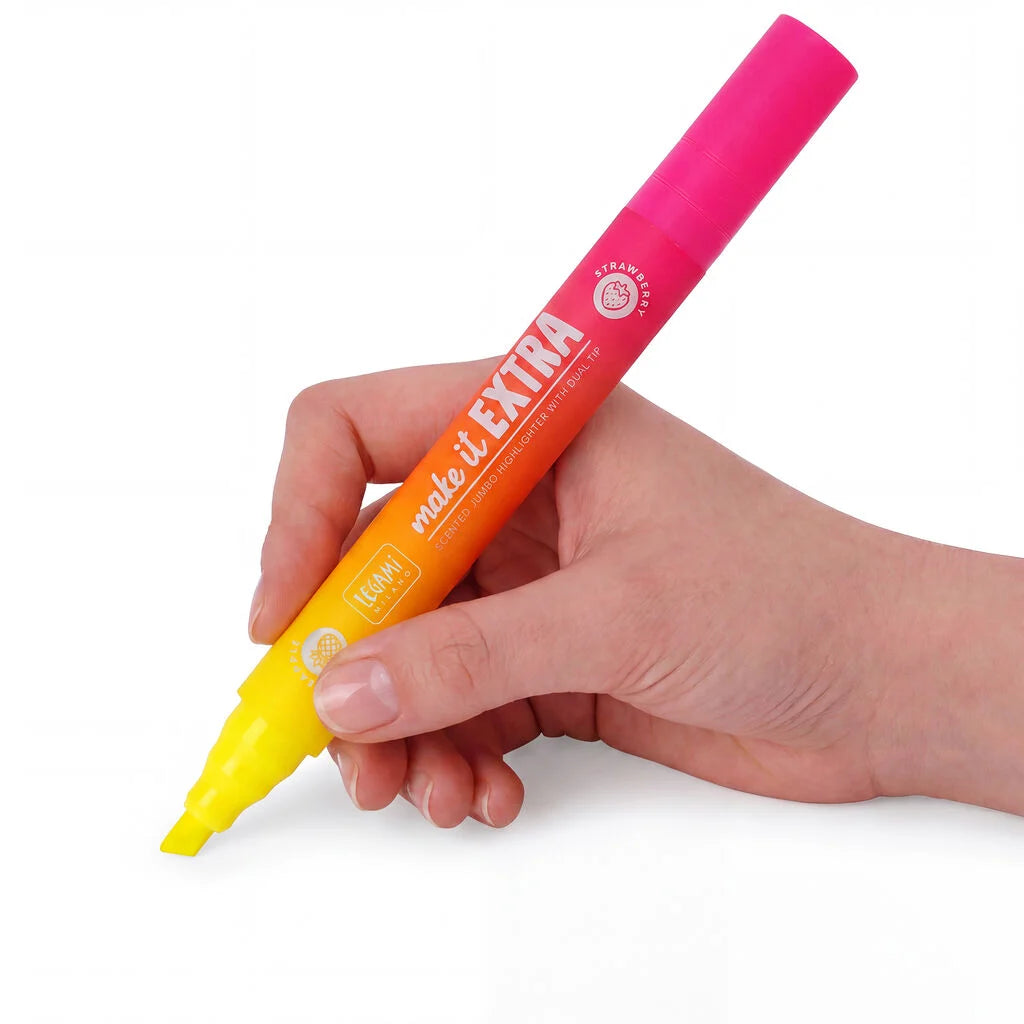 Legami - Evidenziatore Gigante Profumato Make It Extra Giallo/Rosa a Doppia Punta
