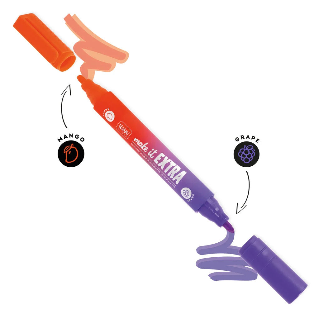 Legami - Evidenziatore Gigante Profumato Make It Extra Arancione/Viola a Doppia Punta