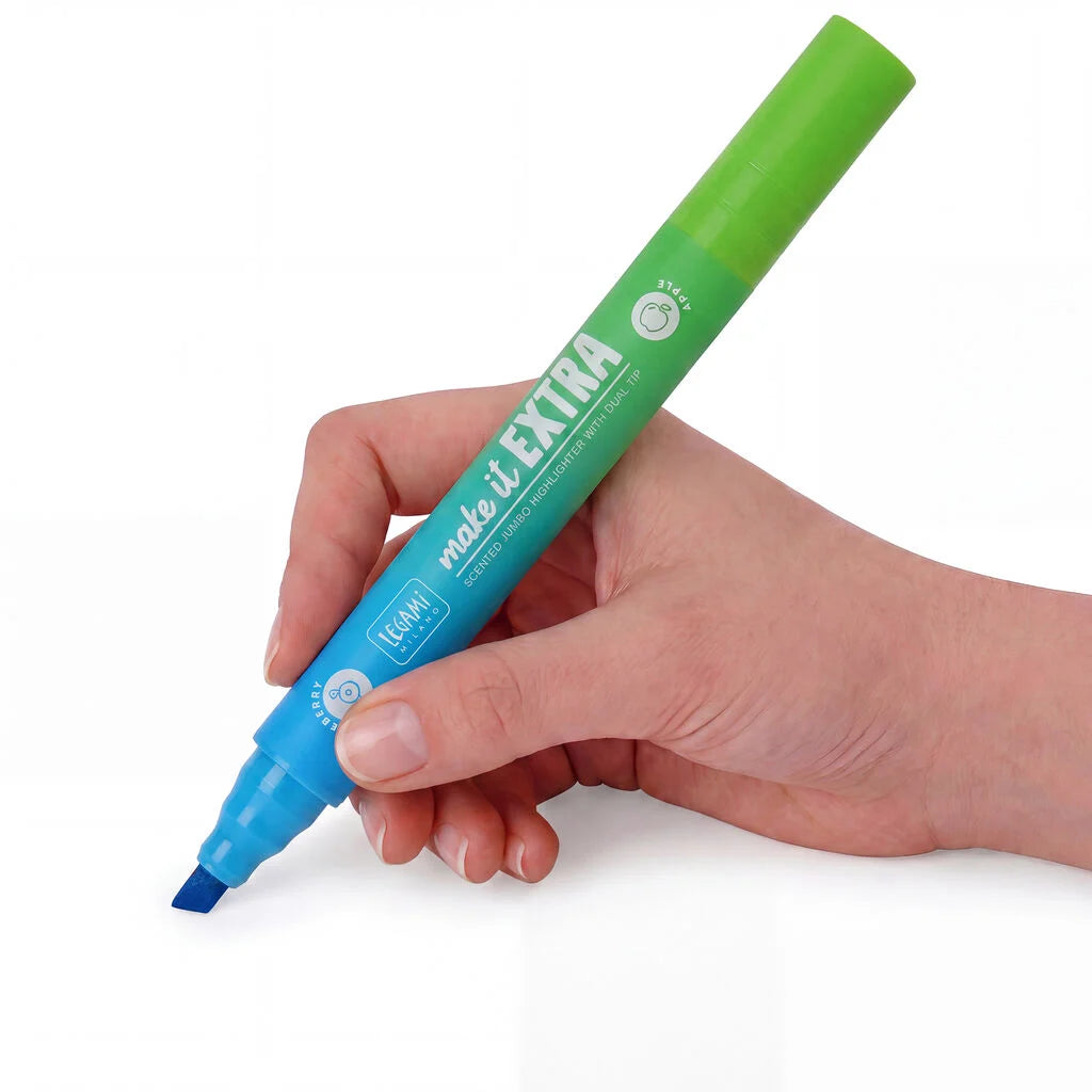 Legami - Evidenziatore Gigante Profumato Make It Extra Verde/Azzurro a Doppia Punta