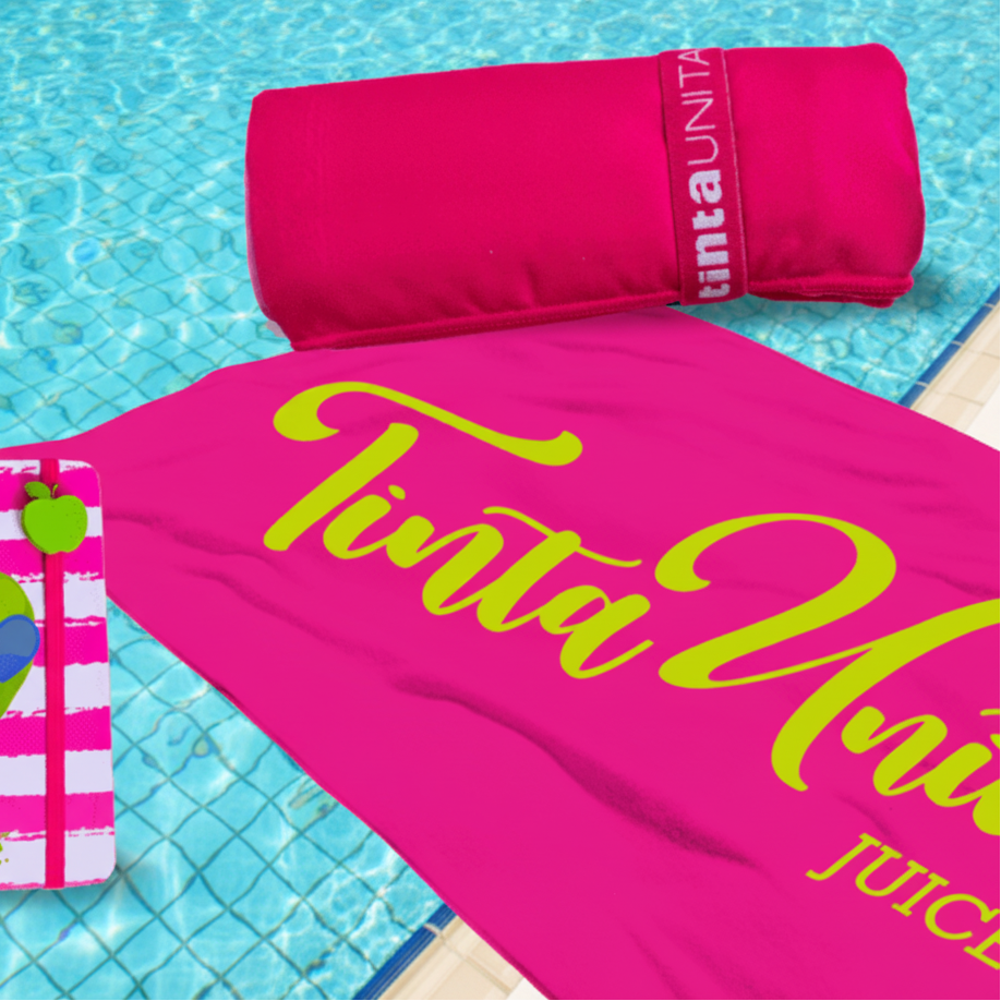 Tinta Unita Juice -  Telo Mare in Microfibra – Asciugatura Rapida 130x80 cm