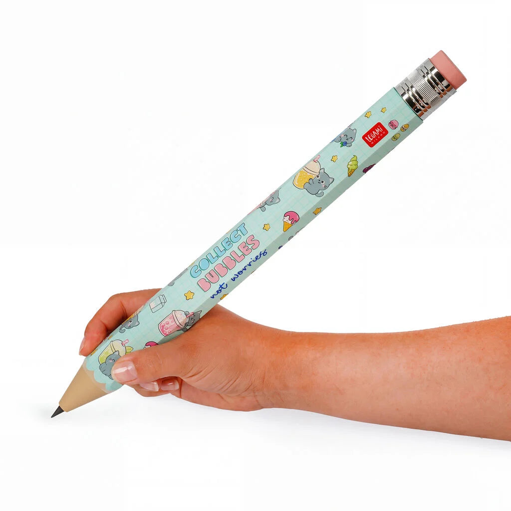 Legami Matita Gigante Kitty Magic Pencil Jumbo – Mina 6000 m con Gomma