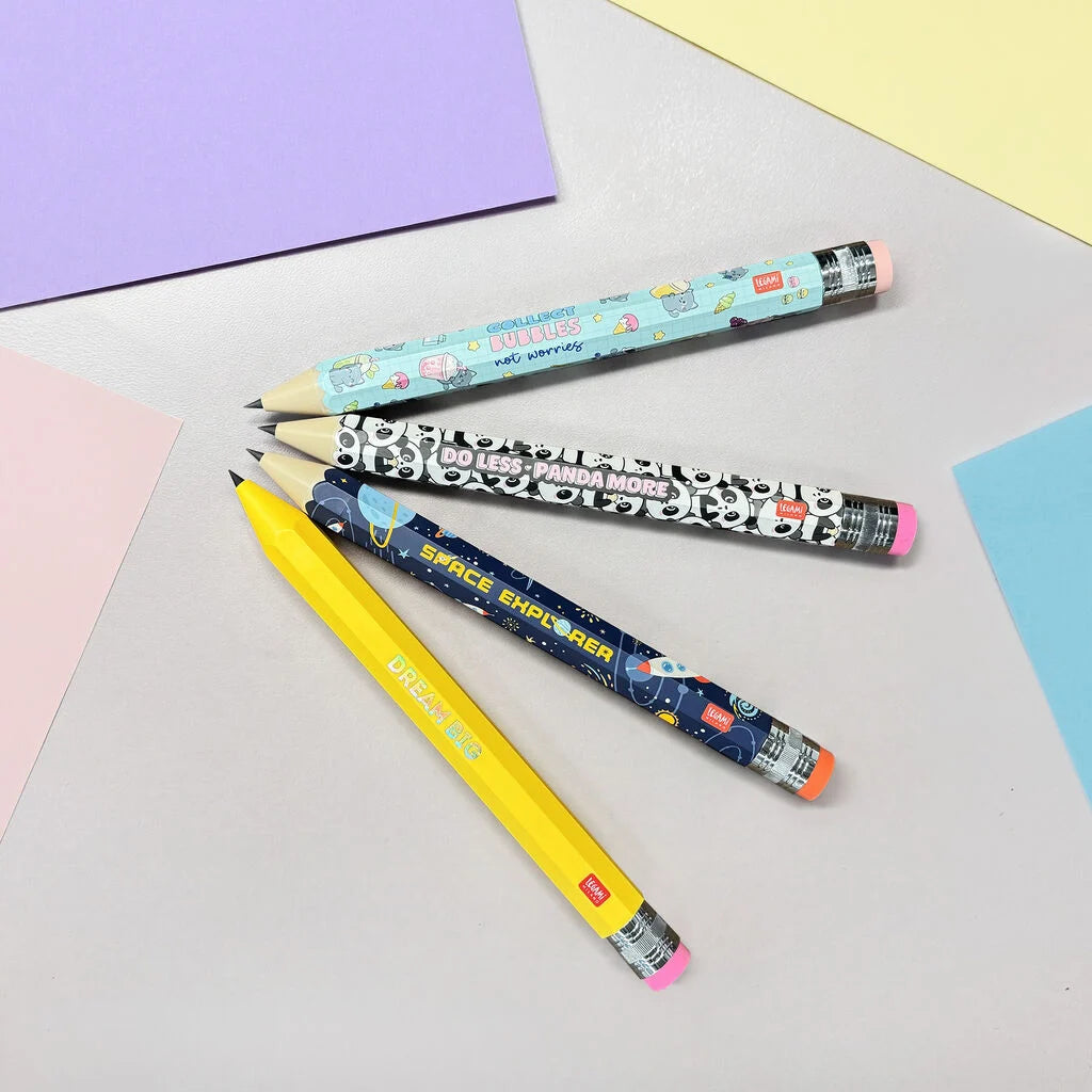 Legami Matita Gigante Space Magic Pencil Jumbo – Mina 6000 m con Gomma
