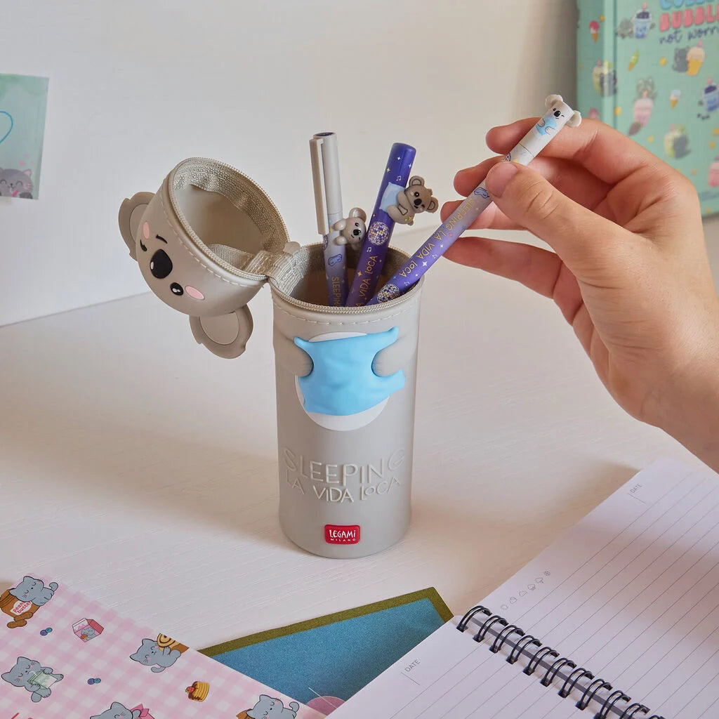 Legami - Astuccio 2-in-1 in Silicone Koala "Sleeping la Vida Loca" - Kawaii