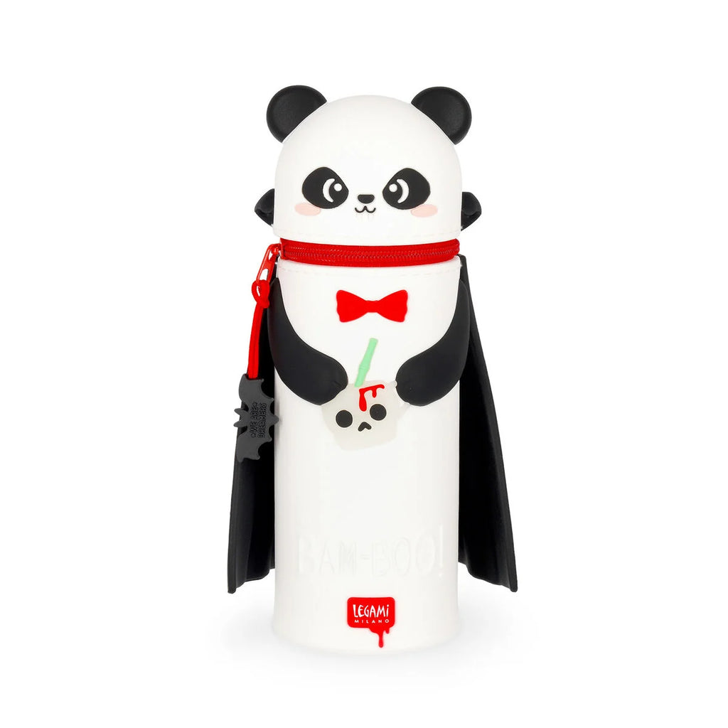 Legami Halloween Astuccio 2-in-1 Silicone Kawaii Panda Bam-Boo Halloween – Portapenne Retrattile