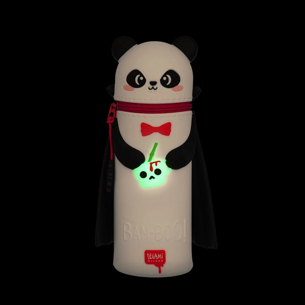 Legami Halloween Astuccio 2-in-1 Silicone Kawaii Panda Bam-Boo Halloween – Portapenne Retrattile