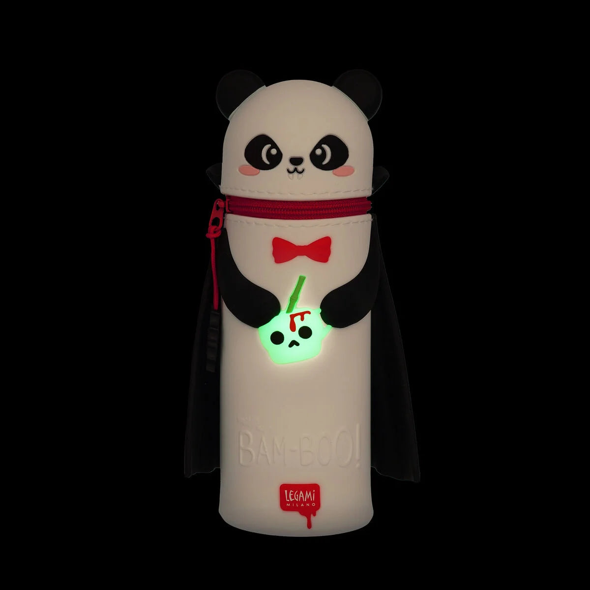 Legami Halloween Astuccio 2-in-1 Silicone Kawaii Panda Bam-Boo Halloween – Portapenne Retrattile