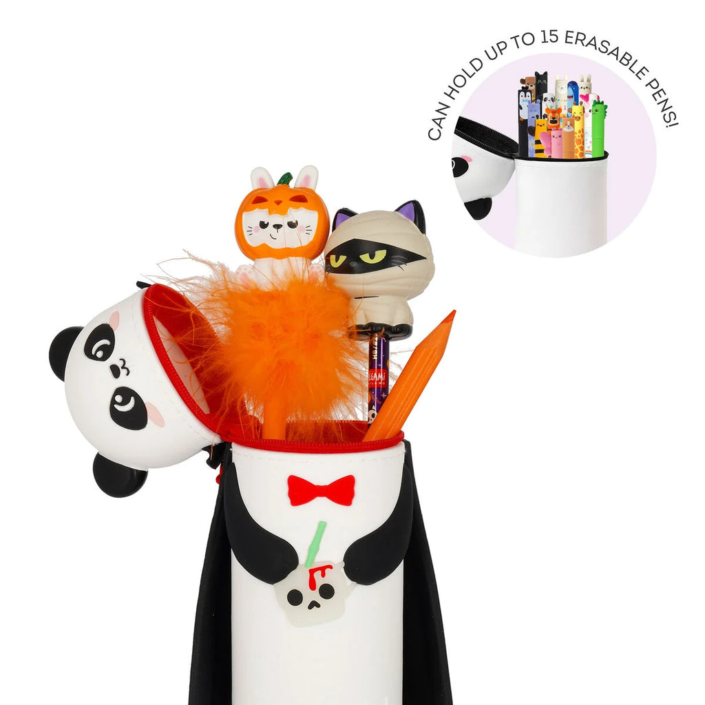 Legami Halloween Astuccio 2-in-1 Silicone Kawaii Panda Bam-Boo Halloween – Portapenne Retrattile