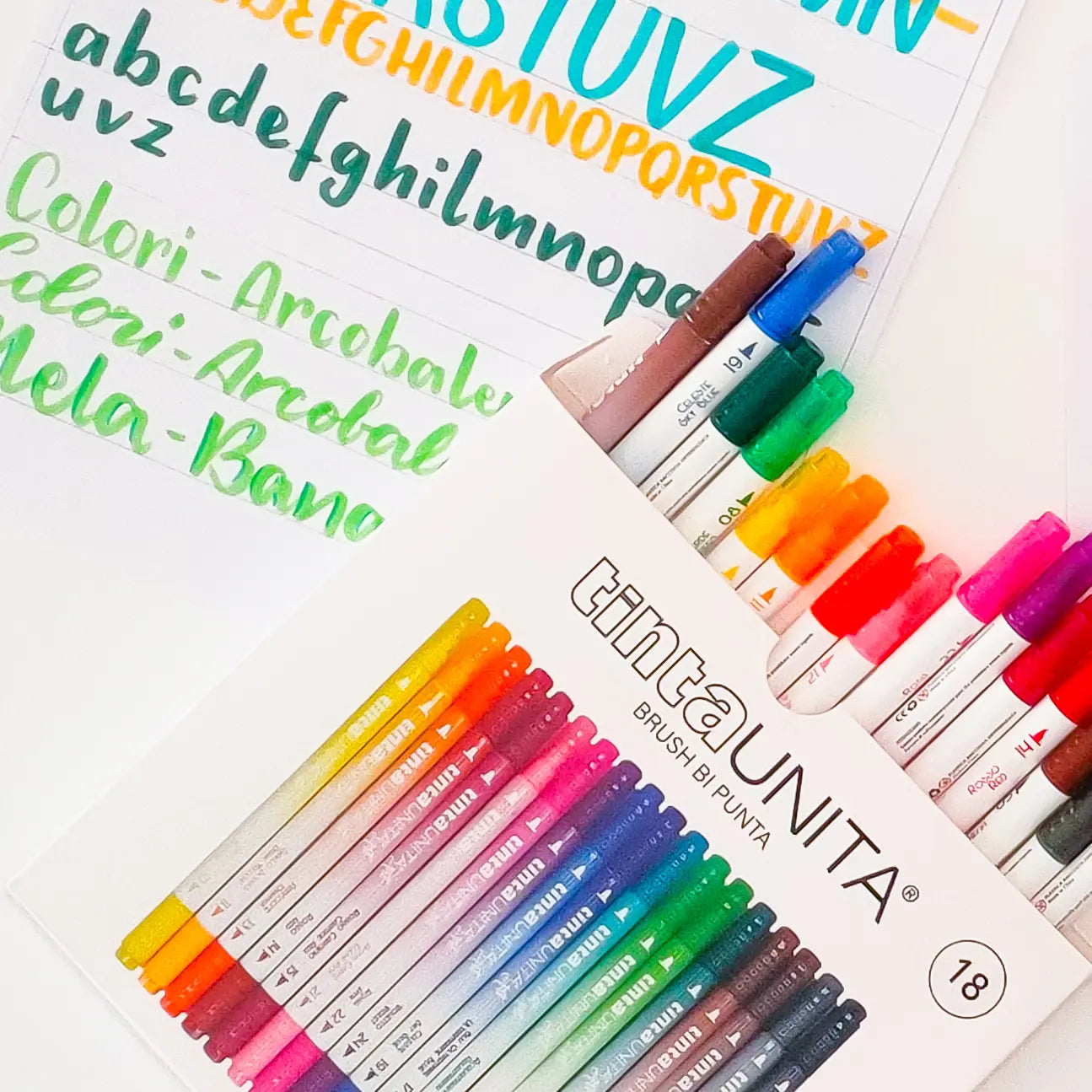 Pennarelli Pen Brush Bi-Punta 12 pz – Effetto Acquerello – Tinta Unita