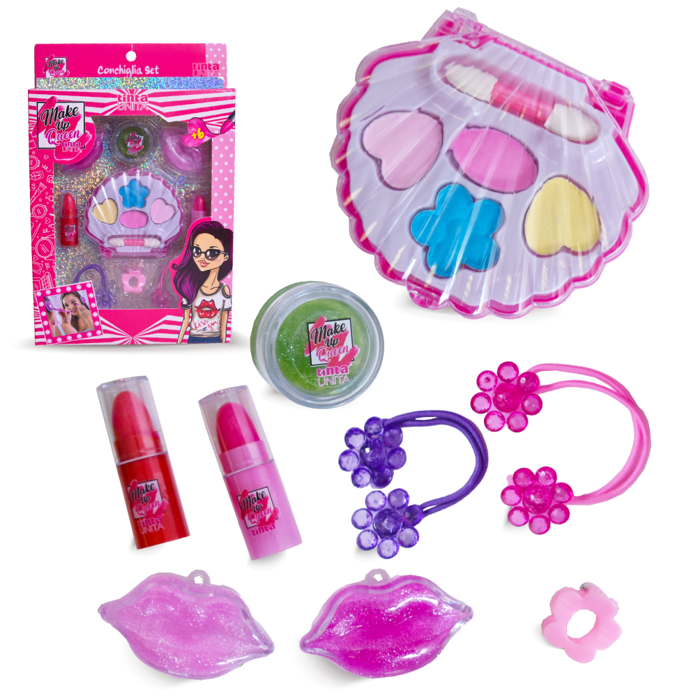 Set Conchiglia Make Up – Kit Trucchi per Bambine dai 6 Anni | Tinta Unita