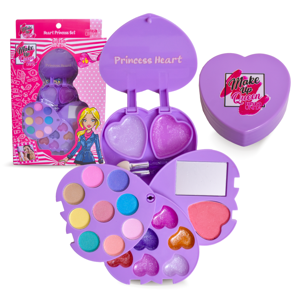 Princess Heart Make Up Set – Kit Trucchi per Bambine | Tinta Unita