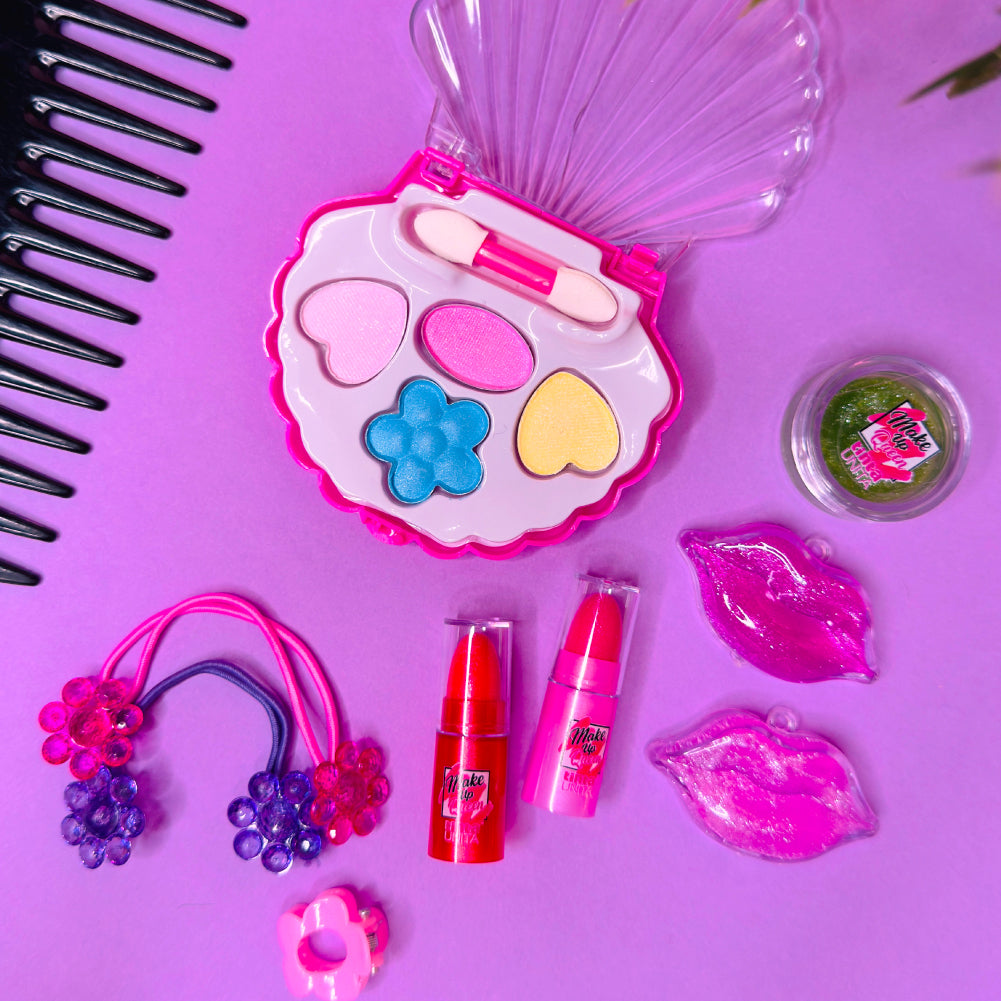 Set Conchiglia Make Up – Kit Trucchi per Bambine dai 6 Anni | Tinta Unita