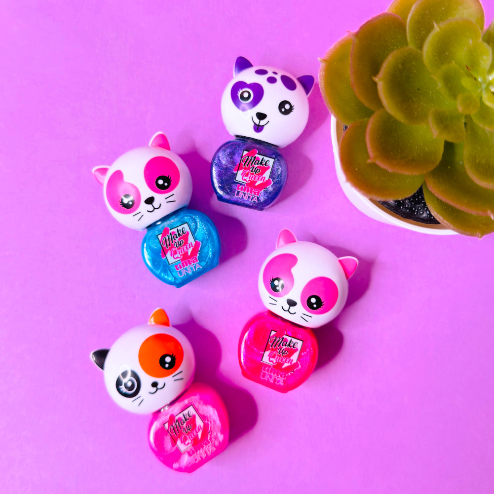 Mini Smalti Peel-Off per Bambine – 4 Colori Assortiti | Tinta Unita