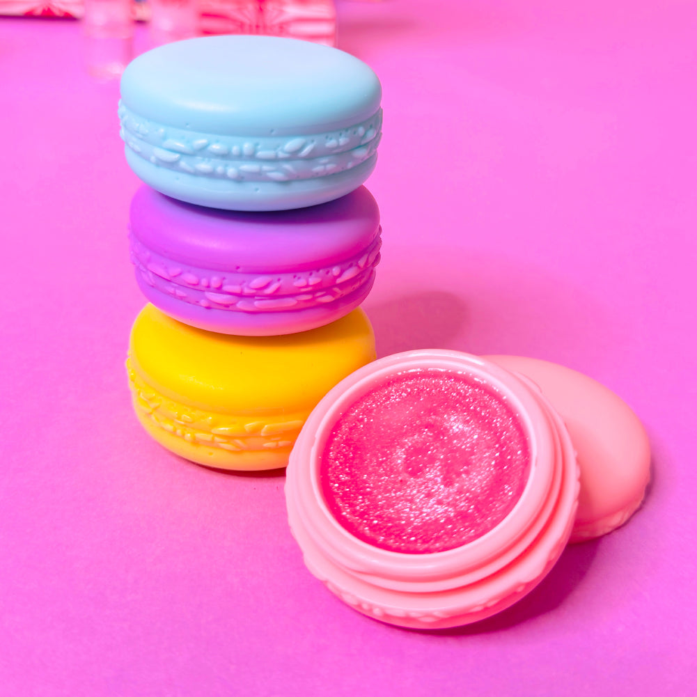 Macarons Lip Gloss Set – 4 Gloss Glitterati per Bambine | Tinta Unita
