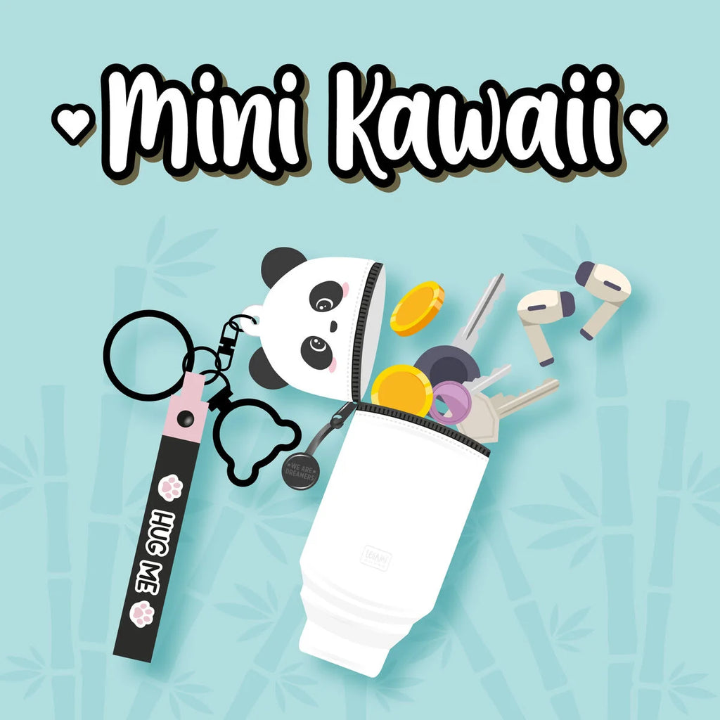Legami: Portamonete con Portachiavi Panda- Mini Kawaii