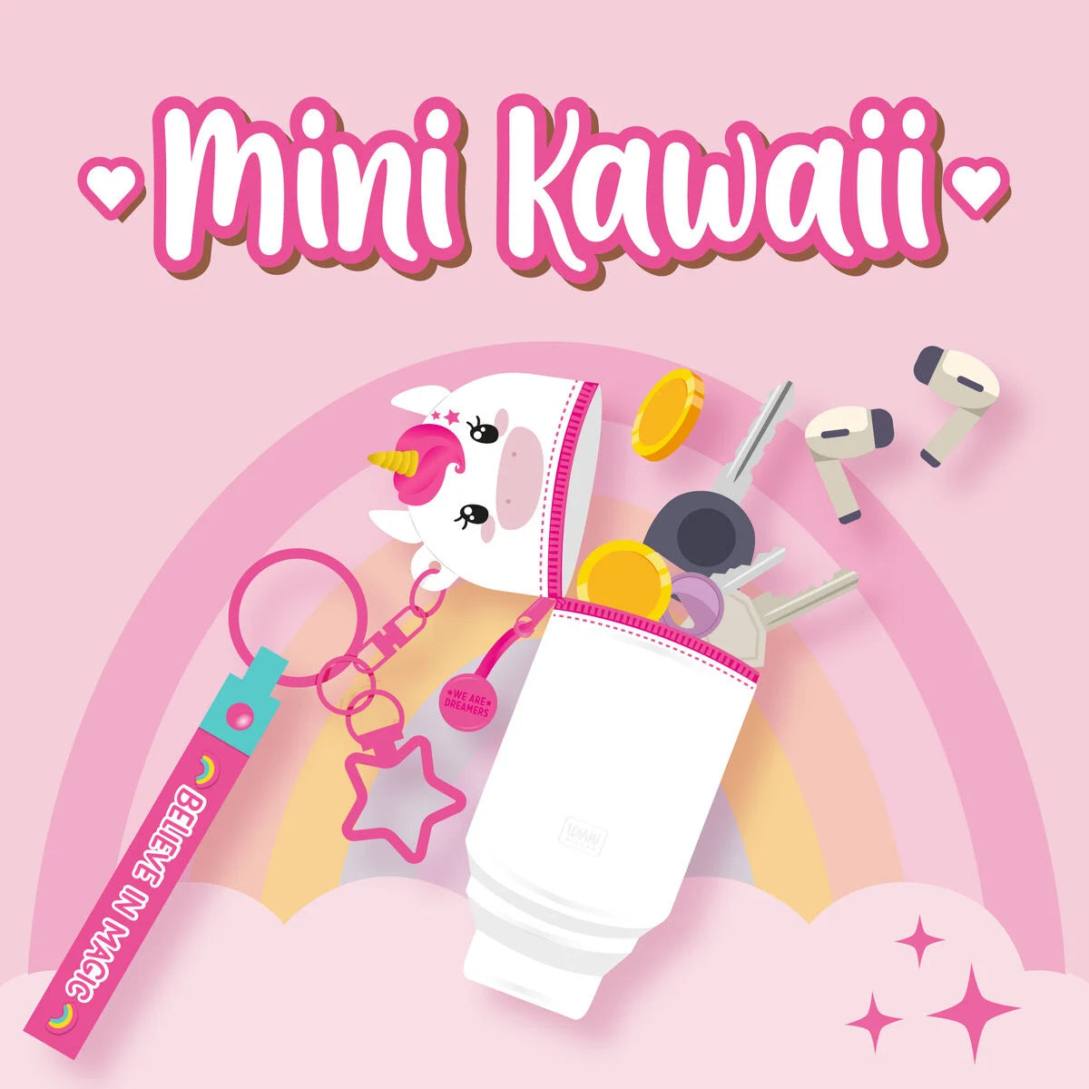 Legami: Portamonete con Portachiavi Unicorn - Mini Kawaii