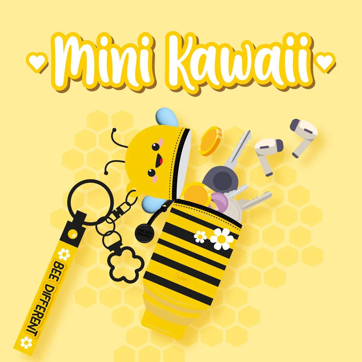Legami: Portamonete con Portachiavi Bee - Mini Kawaii