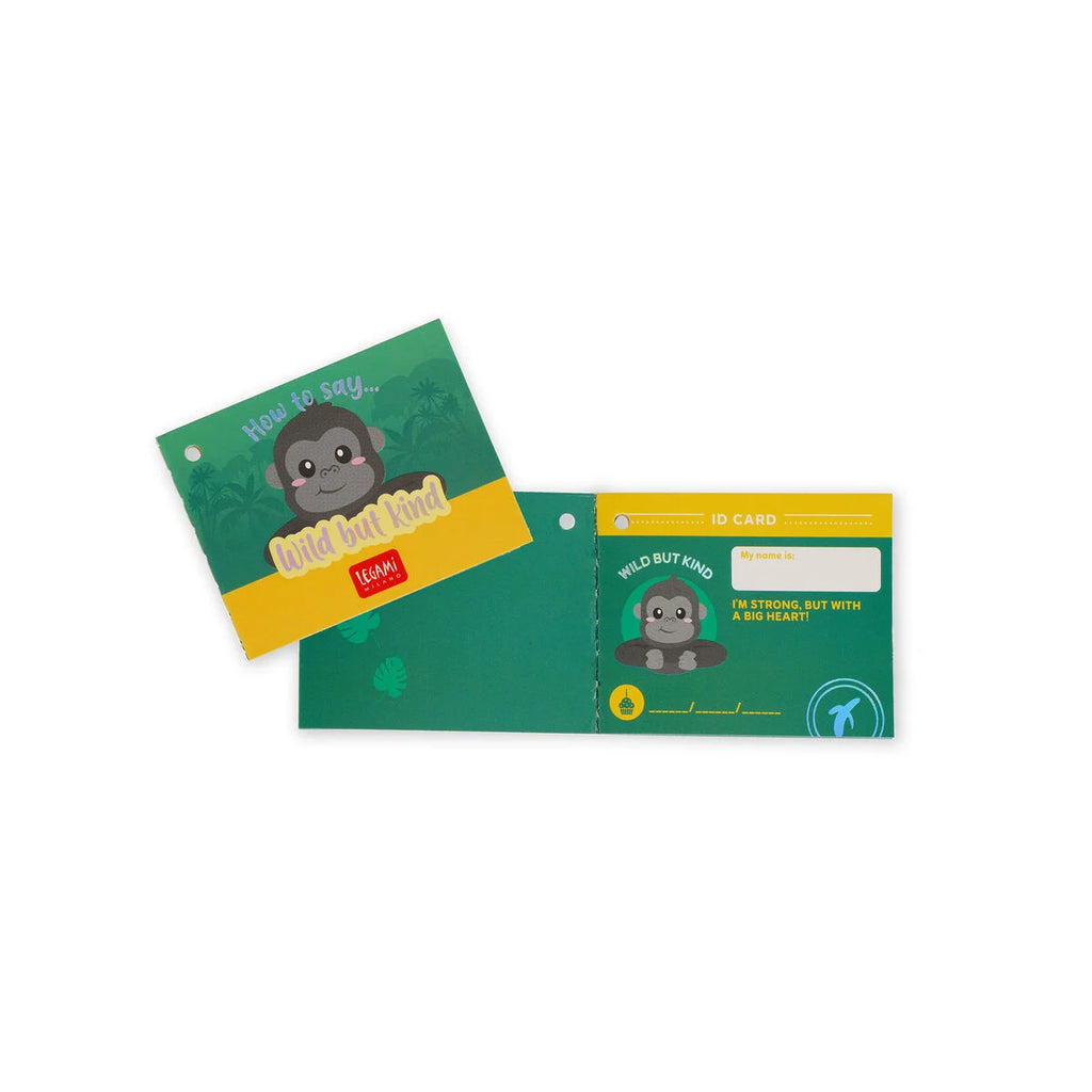 Legami Peluche Mini Gorilla Super Soft – Wild but Kind | Carta d’Identità Inclusa