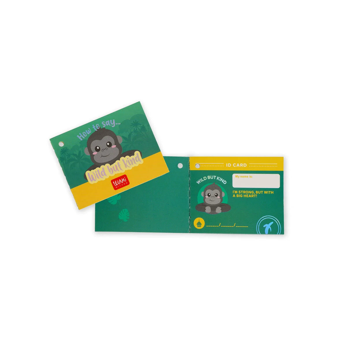 Legami Peluche Mini Gorilla Super Soft – Wild but Kind | Carta d’Identità Inclusa