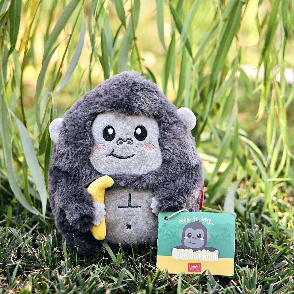 Legami Peluche Mini Gorilla Super Soft – Wild but Kind | Carta d’Identità Inclusa