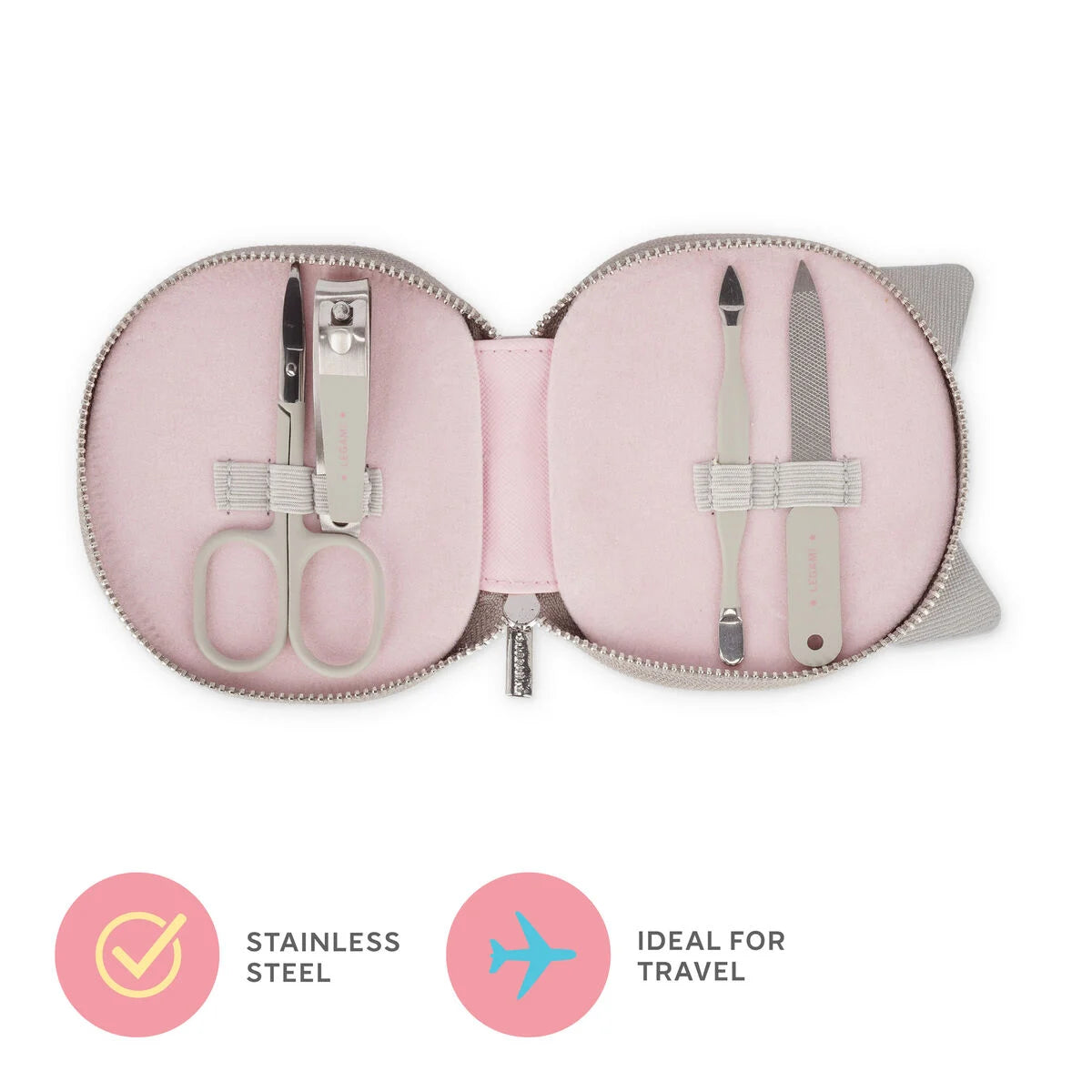 Legami But First, Nails! Kitty – Kit Manicure Completo da Viaggio