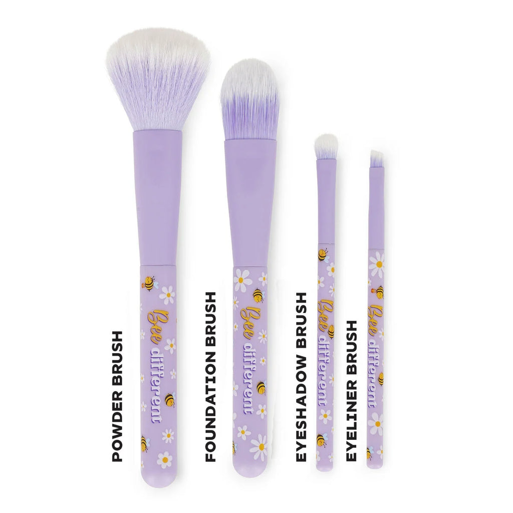 Legami Oh My Glow! Bee – Set 4 Pennelli per Trucco Vegan