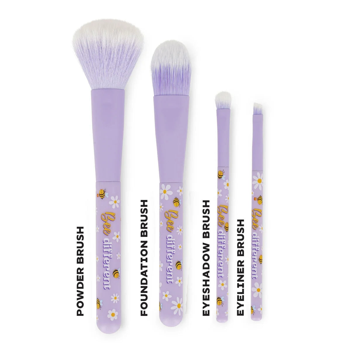 Legami Oh My Glow! Bee – Set 4 Pennelli per Trucco Vegan