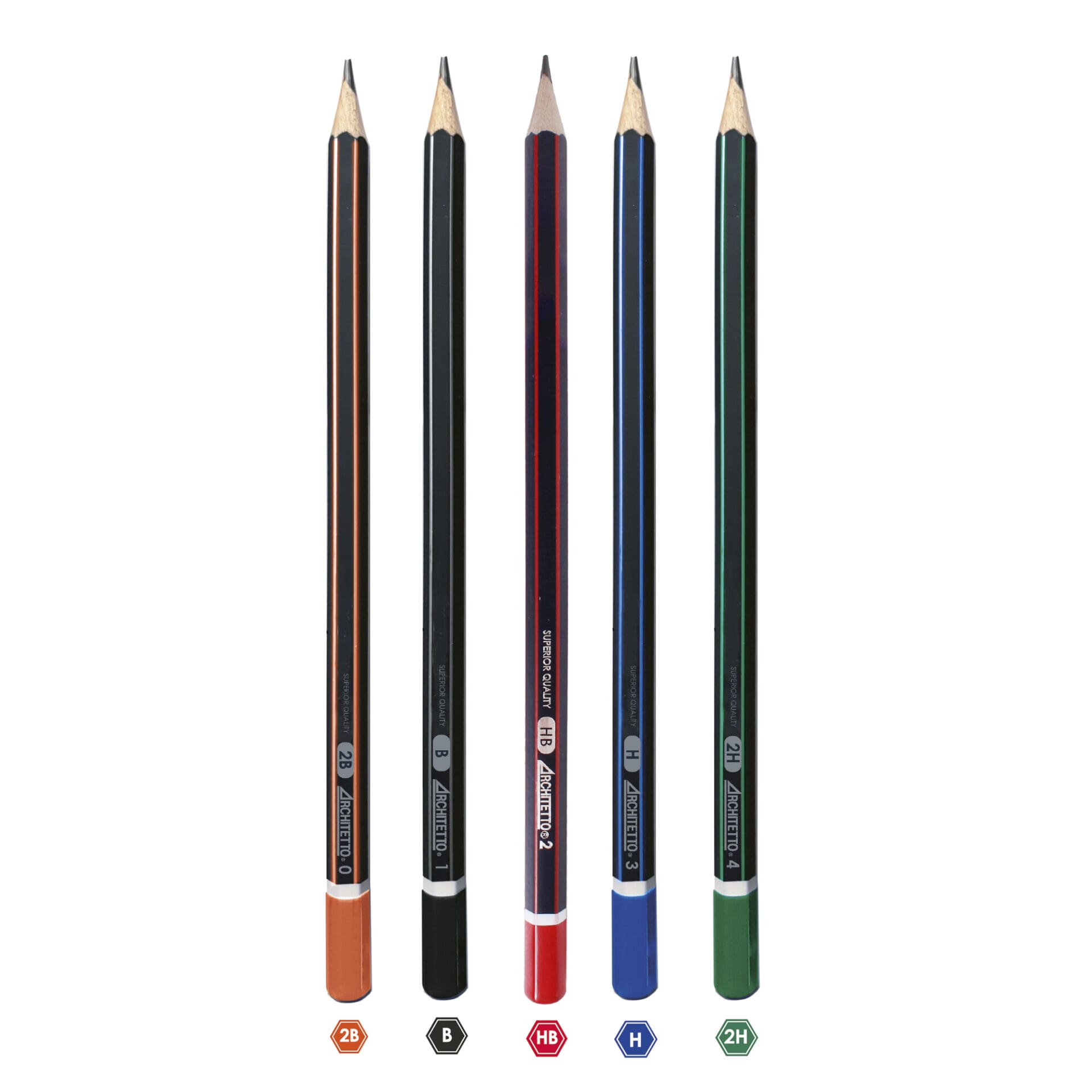 Tinta Unita: matite in grafite disponibili in 5 gradazioni