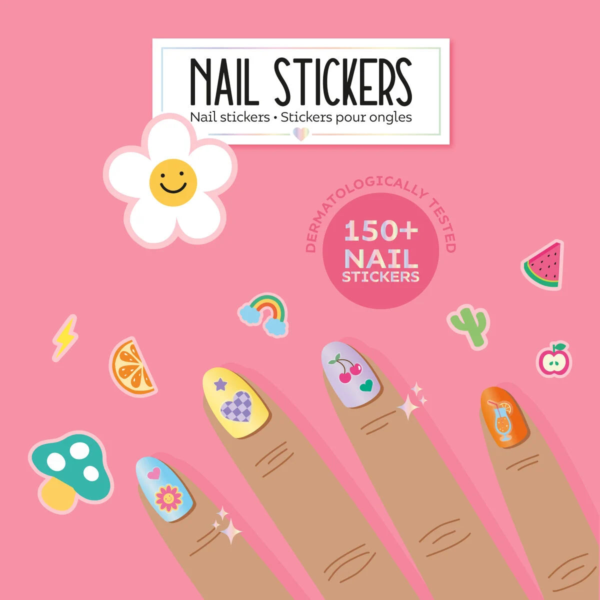 Legami Nail Stickers Groovy – Adesivi per Unghie Colorati 140+